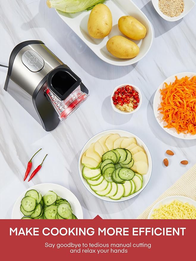 Rallador eléctrico de mesa para queso y vegetales miniatura 6