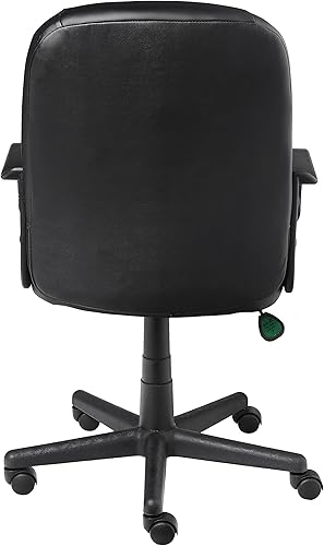 Miniatura 4 de Office Star EC Series - Silla de oficina ajustable de piel regenerada ejecutiva con soporte lumbar integrado y control de inclinación, color negro