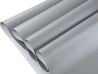 CDY Marine Vinyl Faux Leather Sheets: Soft Waterproof Synthetic Fabric Material Faux Leather 54" x 36" Very Suitable for Making Crafts DIY Upholstery Boat Car Sofa(Grey)