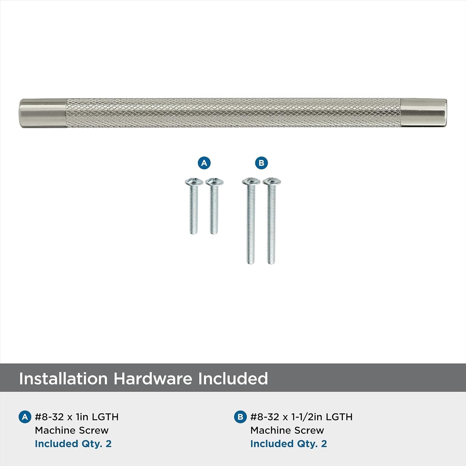 Amerock | Kitchen Cabinet Pull | Satin Nickel | 8 in (203 mm) Center-to-Center | Bronx | 1 Pack | Furniture Hardware | Cabinet Handle | Bathroom Drawer Pull