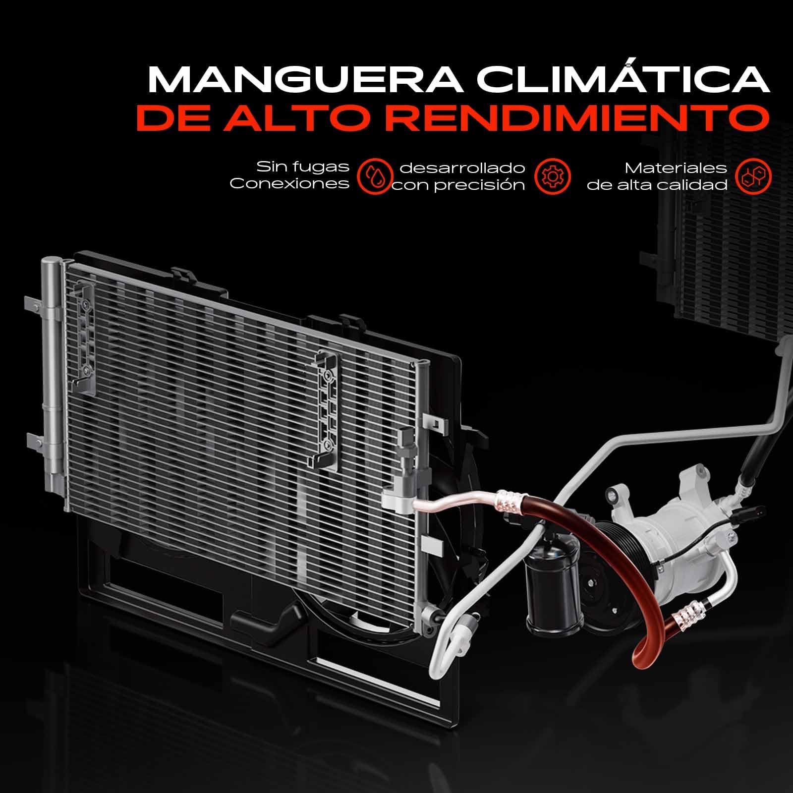 Frankberg Tubería de alta presión del aire acondicionado Dirección asistida Compatible con Galaxy WGR 1.9 TDi Shara.n 7M6 7M8 7M9 1.9 TDI Alhambr.a 7V8 7V9 1.9 TDi Shara.n 7M6 7M8 7M9 2.0 7M3820743AC