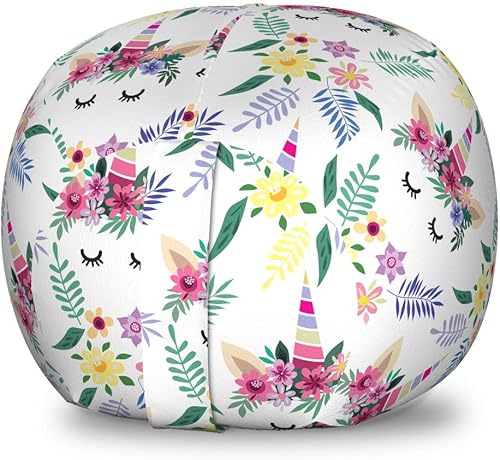 Miniatura 230 de Lunarable Silla de almacenamiento para adolescentes, coloridos patines de estilo retro, para actividades juveniles, para niñas y niños, divertido