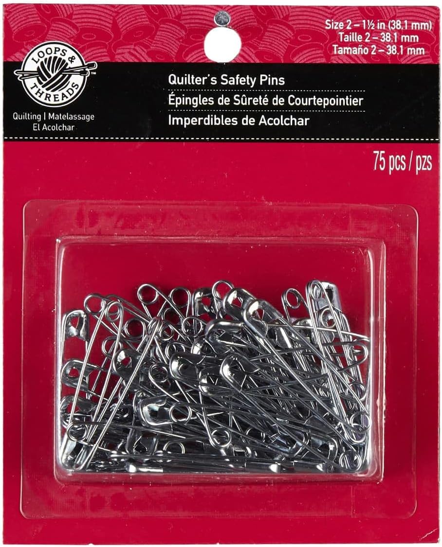 Loops & Threads 1.5" Quilter's Safety Pins, 12 Packs: 75 ct. (900 Total)