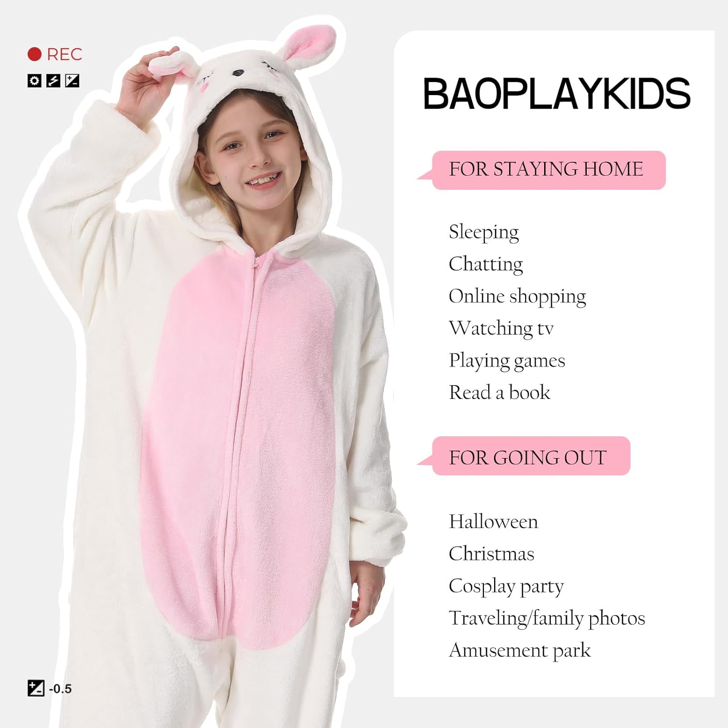 Unisex Animal Hooded Costume for Kids Boys Girls Flannel Halloween Jumpsuit Cosplay One Piece Romper 6-13 Years - Image 4