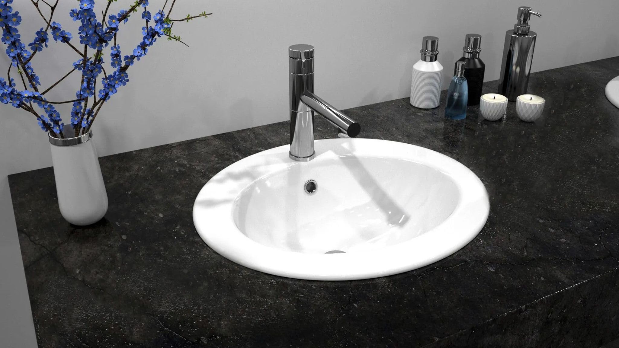Rea - Lavabo Da Incasso Rea - Dalia Lavabo Da Bagno 515 X 460 X 200 mm Ceramica (Bianco)