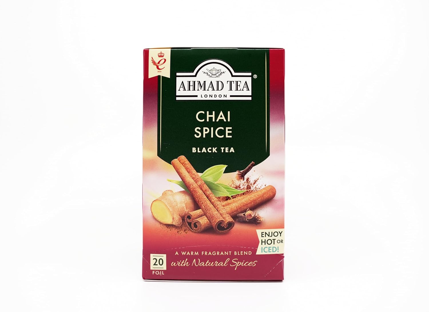 Ahmad Tea Chai Spice Black Tea, 20 Foil Tea Bags (Pack of 6)
