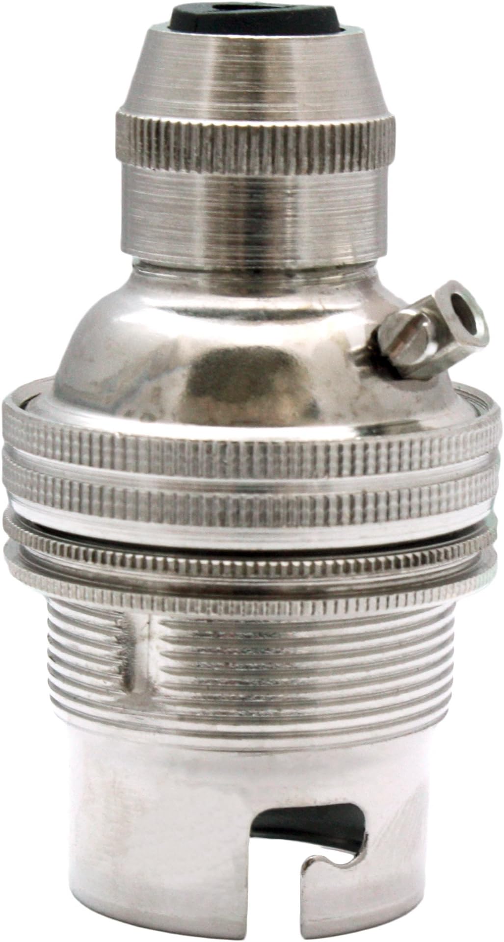 Brass Bayonet lamp Holder BC B22 lamp Base | Antique Light Socket Bulb Holder Pendant Light Fitting Industrial Ceiling Light | Vintage Decor | Silver