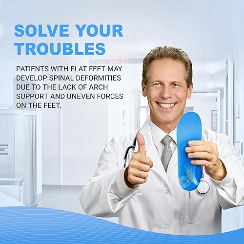 Miniatura 6 de PCSsole Plantillas ortopédicas para aliviar el dolor de pies, soporte de arco alto para pies planos, fascitis plantar, dolor de talón,