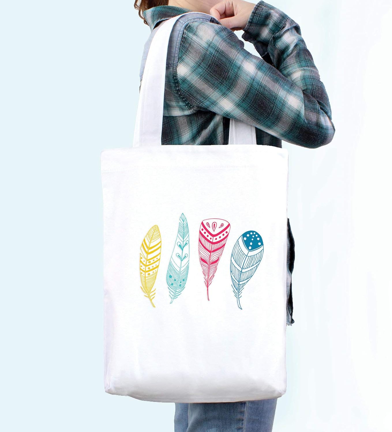 Aladine - Textile Pen Stencil - Decoration on Fabric - To Customize Canvas, T-shirts, Roof Bags - Washable - 28 x 28 cm - Large Pen Design and Dream Catcher
