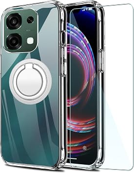 Case for OnePlus Nord 6 with Stand and Screen Protector,Shockproof Cover,Thin Anti-Fingerprint Phone Cover for OnePlus Nord 6,Transparent - Z