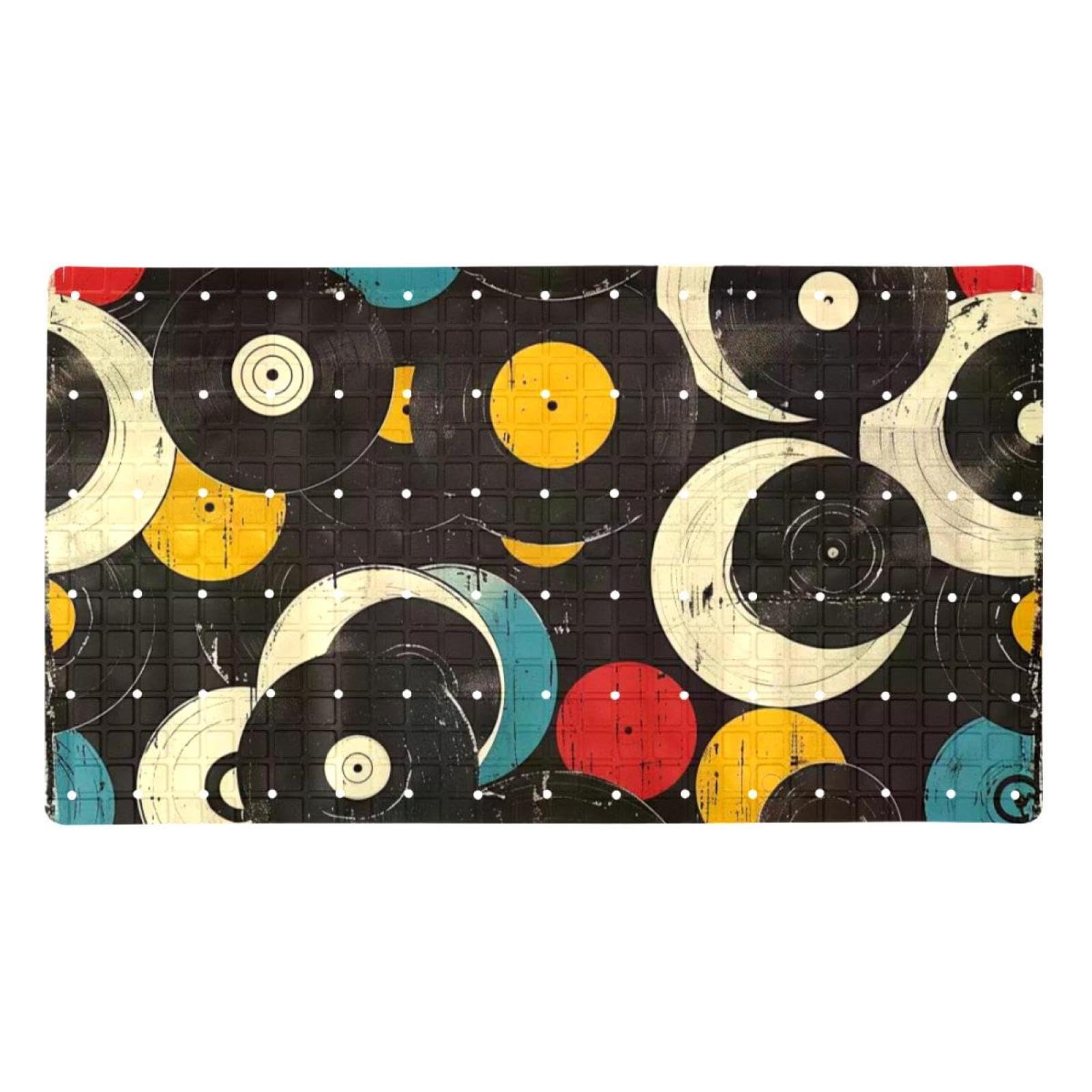 Alfombra de baño vinilo vintage antideslizante con ventosas