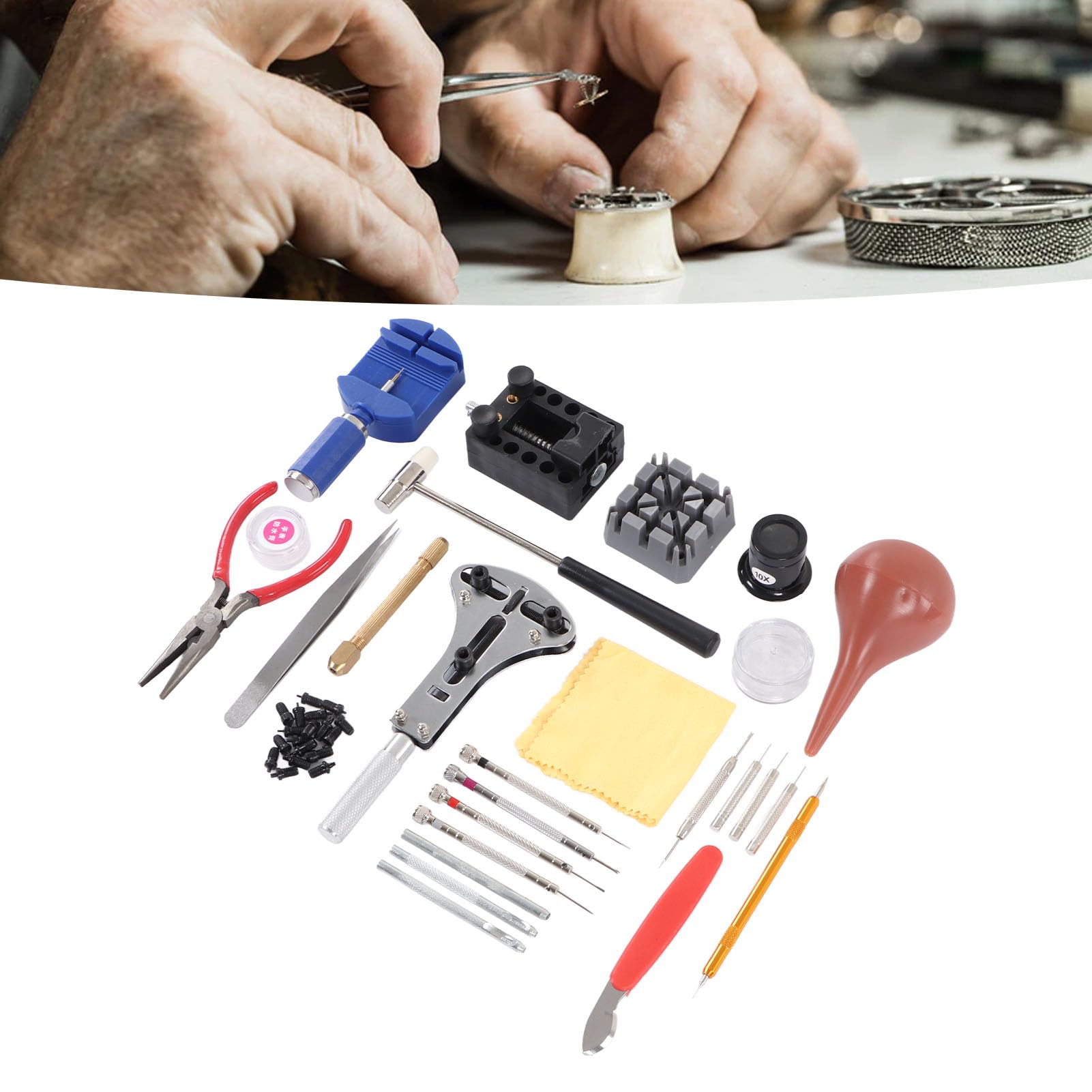 Kit de Reparación de Relojes, Juego de Herramientas de Batería