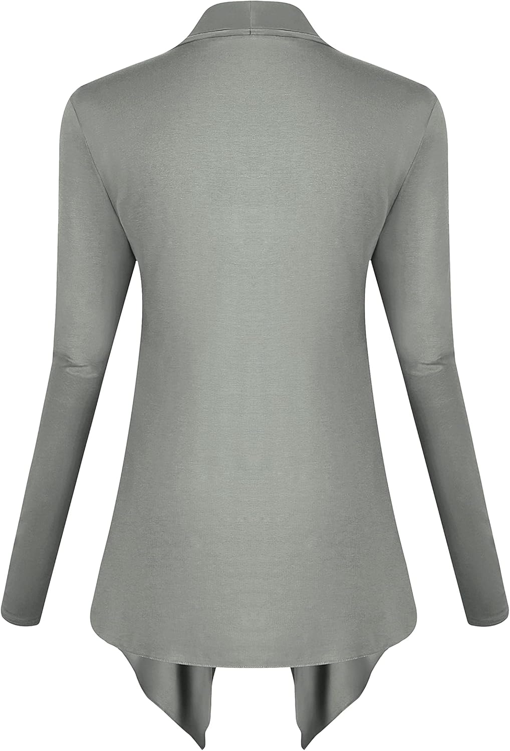 Urban CoCo Women's Drape Front Open Cardigan Long Sleeve Irregular Hem - Image 3