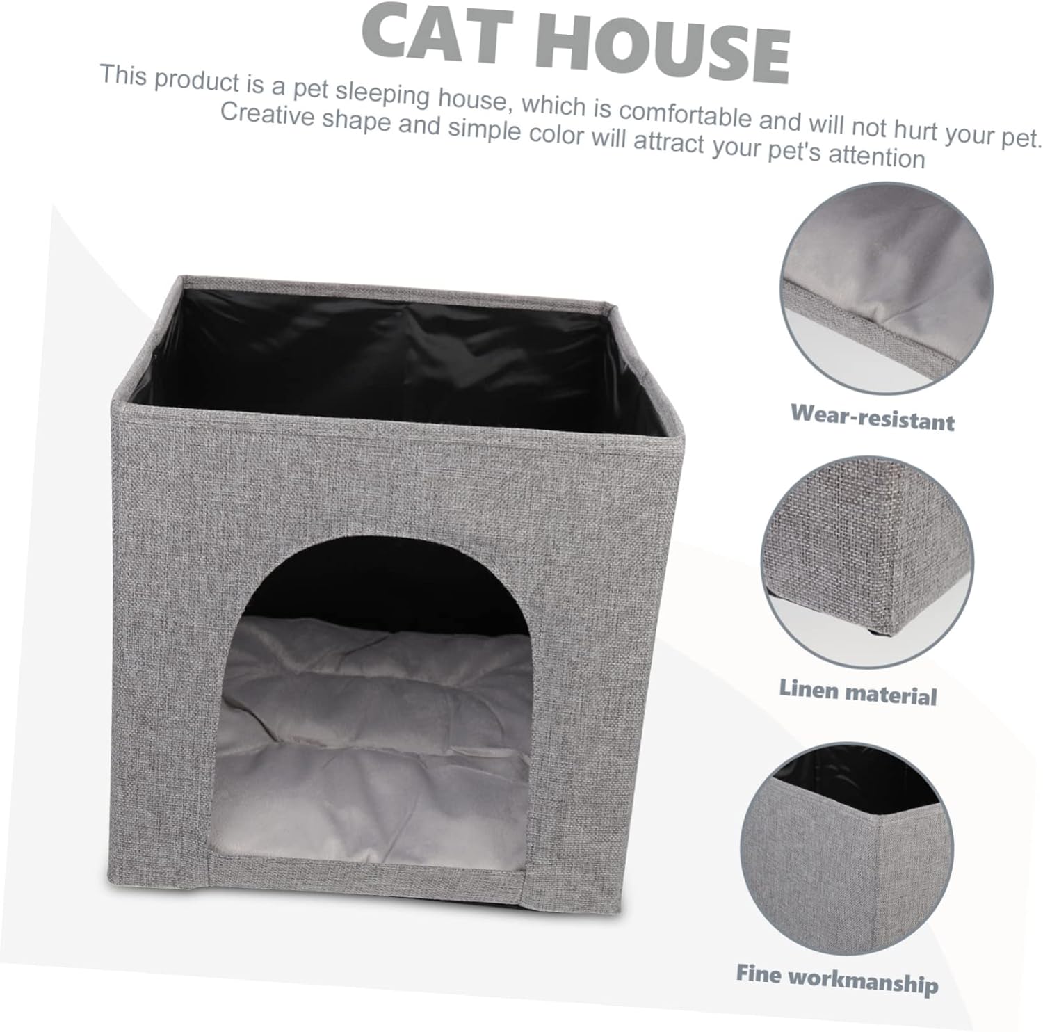 BESPORTBLE Cat House Wear-Resistant Pet Nest for Use Comfortable Resting Cave for for All Seasons Practical Storage