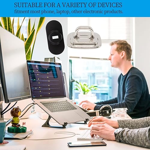 Miniatura 22 de Paquete de 5 placas de seguridad autoadhesivas antirrobo con ranura para cables para bloquear laptops, Mac Book, tabletas, iPad u otra computadora