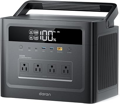 Portable Power Station 2000W Surge, Solar Generator 1000W, 960Wh