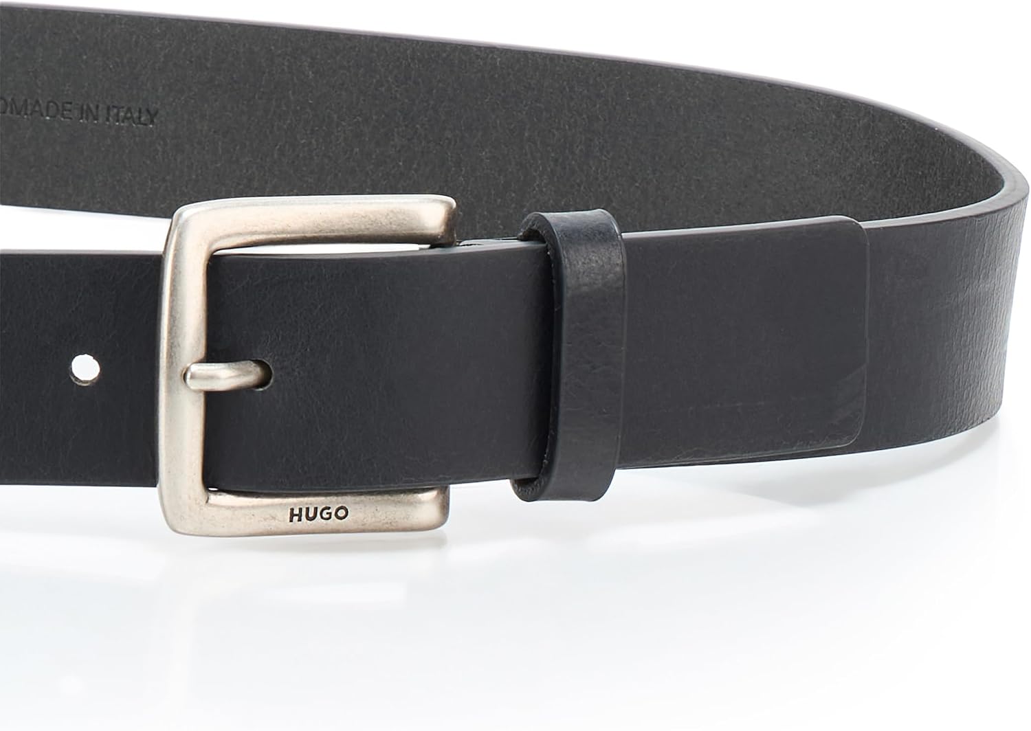 HUGO Men's Gordy Leather Thick Buckle Belt
