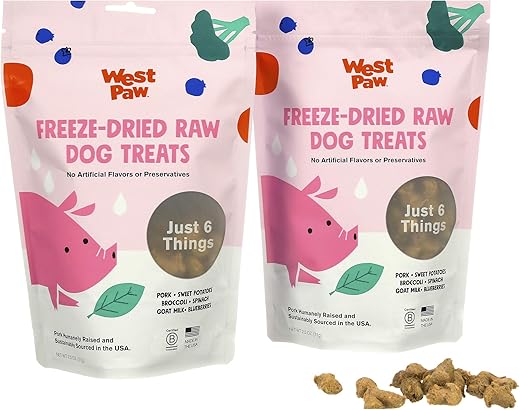 WEST PAW Freeze-Dried Raw All Natural Dog and Puppy Training Treats, Single...