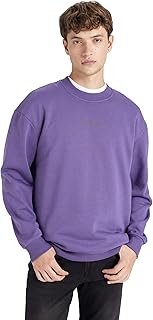 سويت شيرت منسوج بقصة مريحة ورقبة دائرية وأكمام طويلة للرجال والشباب V5306AZ من ديفاكتو