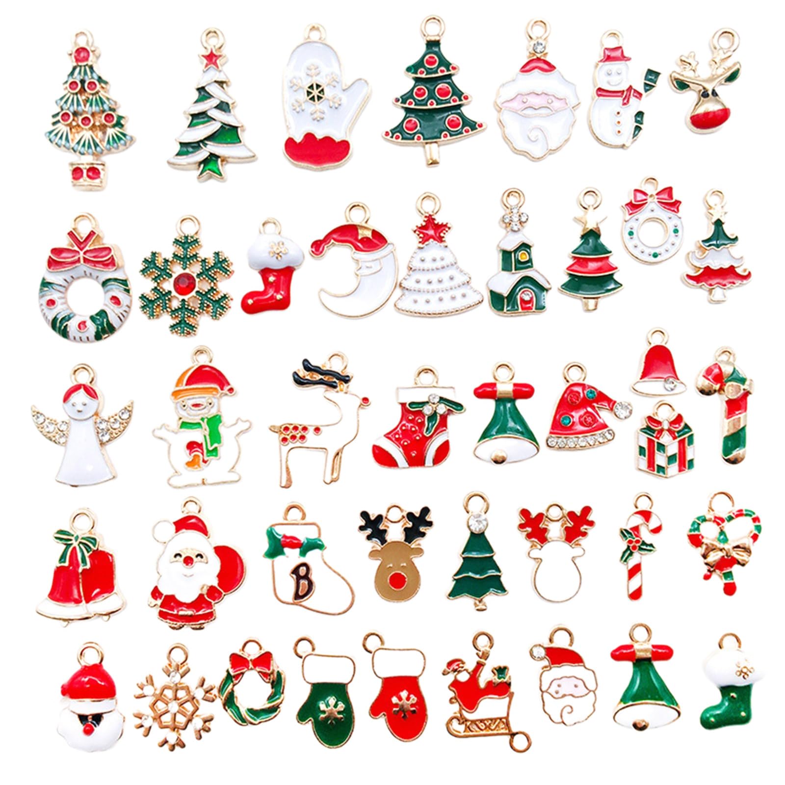 Buxuaaaa Christmas Charms Jewelry Making Charms Christmas Charm Pendants for Necklace Earring Jewelry Making for for Bracelets for Crafting for Earrings