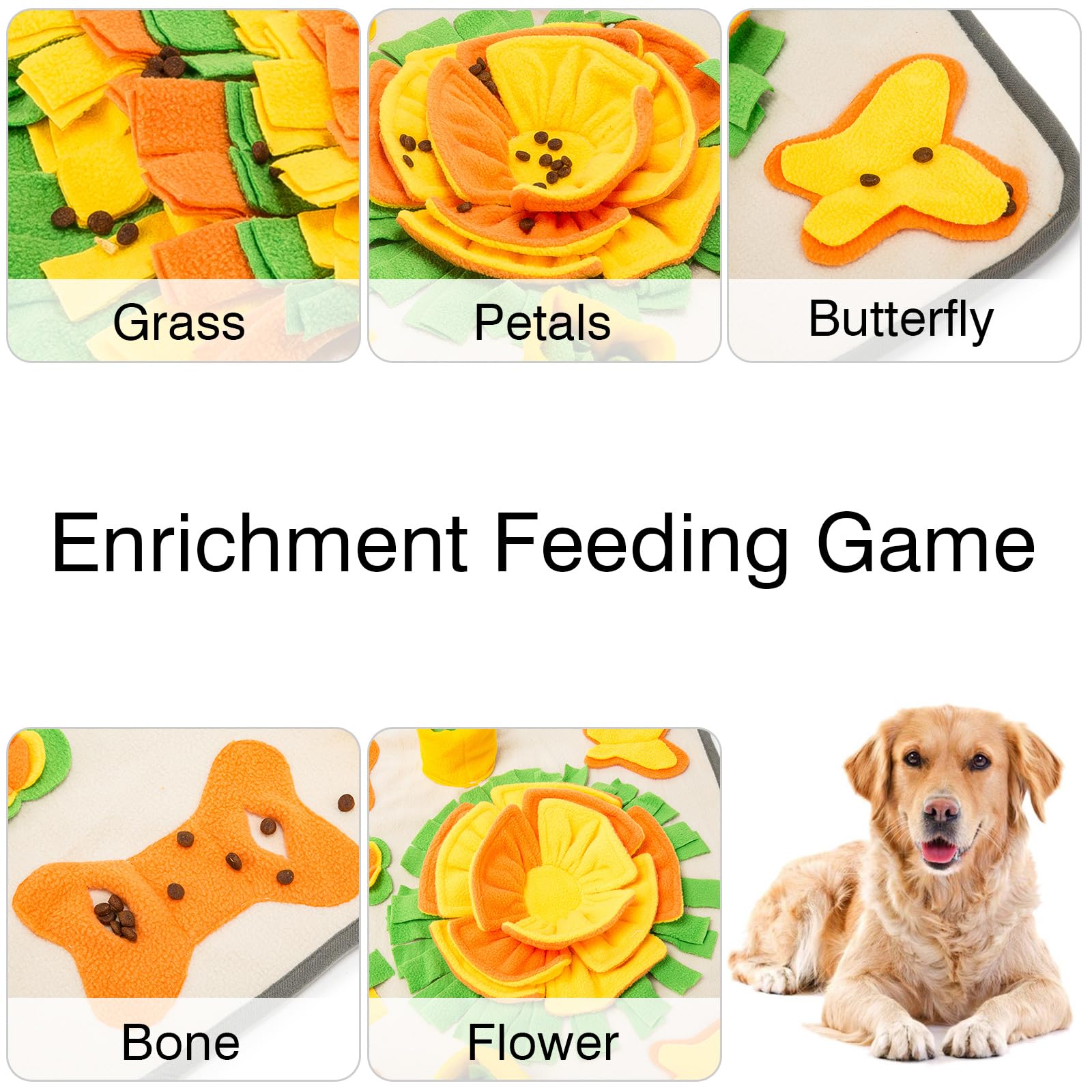 Tapis de fouille TWOPER pour chiens – Distributeur de croquettes interactif, anti-anxiété, lavable en machine