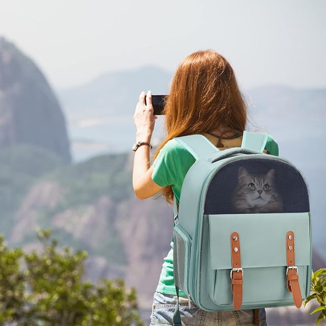 Foto 2 de 6 de PETCUTE Mochila para Mascotas,Mochila para Perros con Diseño Ventilado,Almohadilla Desmontable,Transpirable…