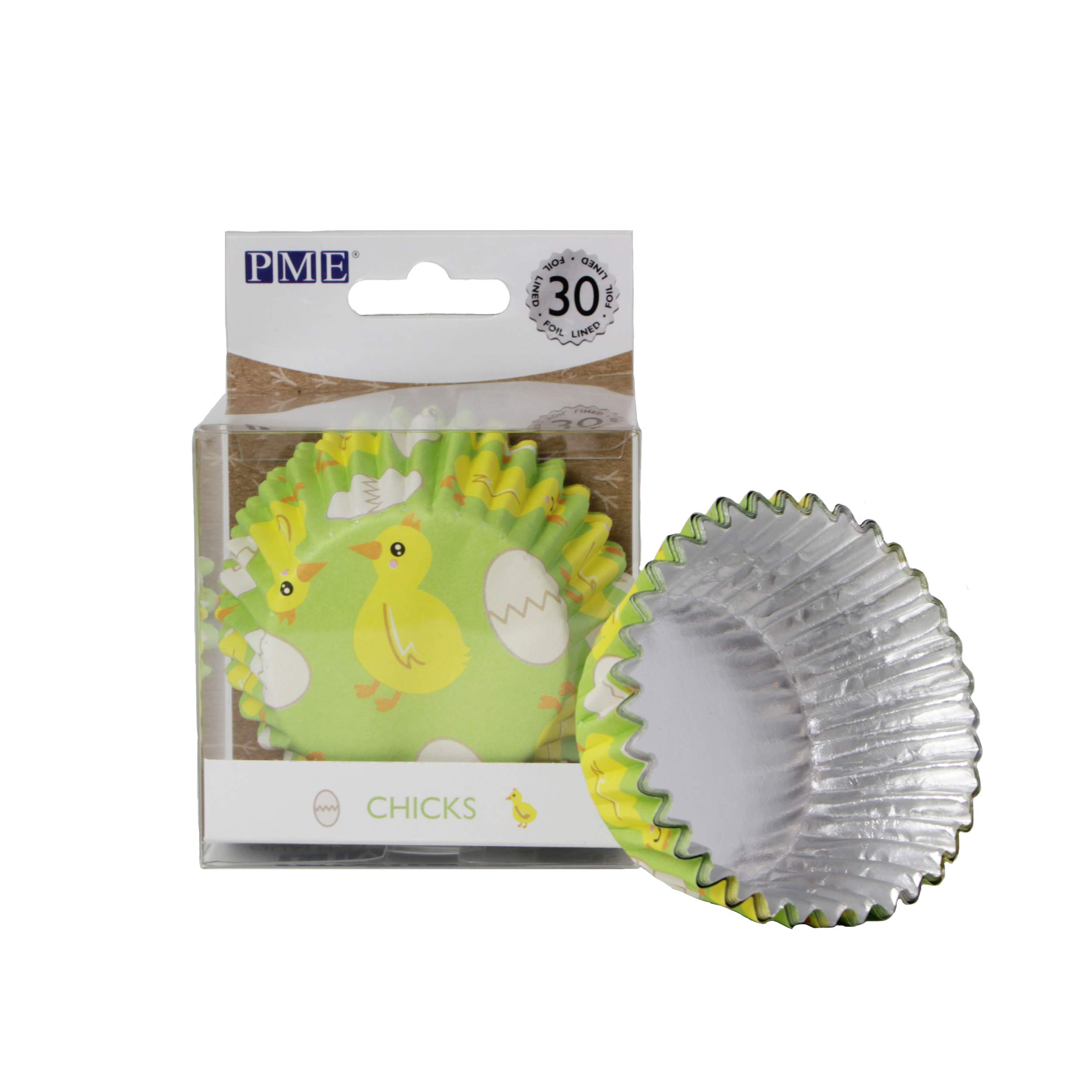 PME Cupcake Cases Foil Lined, Easter Chicks Pk/30