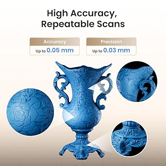 Revopoint INSPIRE 2 3D Scanner, 0.03mm Precision, Outdoor Scan, Premium | Dual Mode Structured Light & Laser, Optical Zoom, Full Color Scan, Lightweight, for iOS/Android/macOS/Windows 10/11