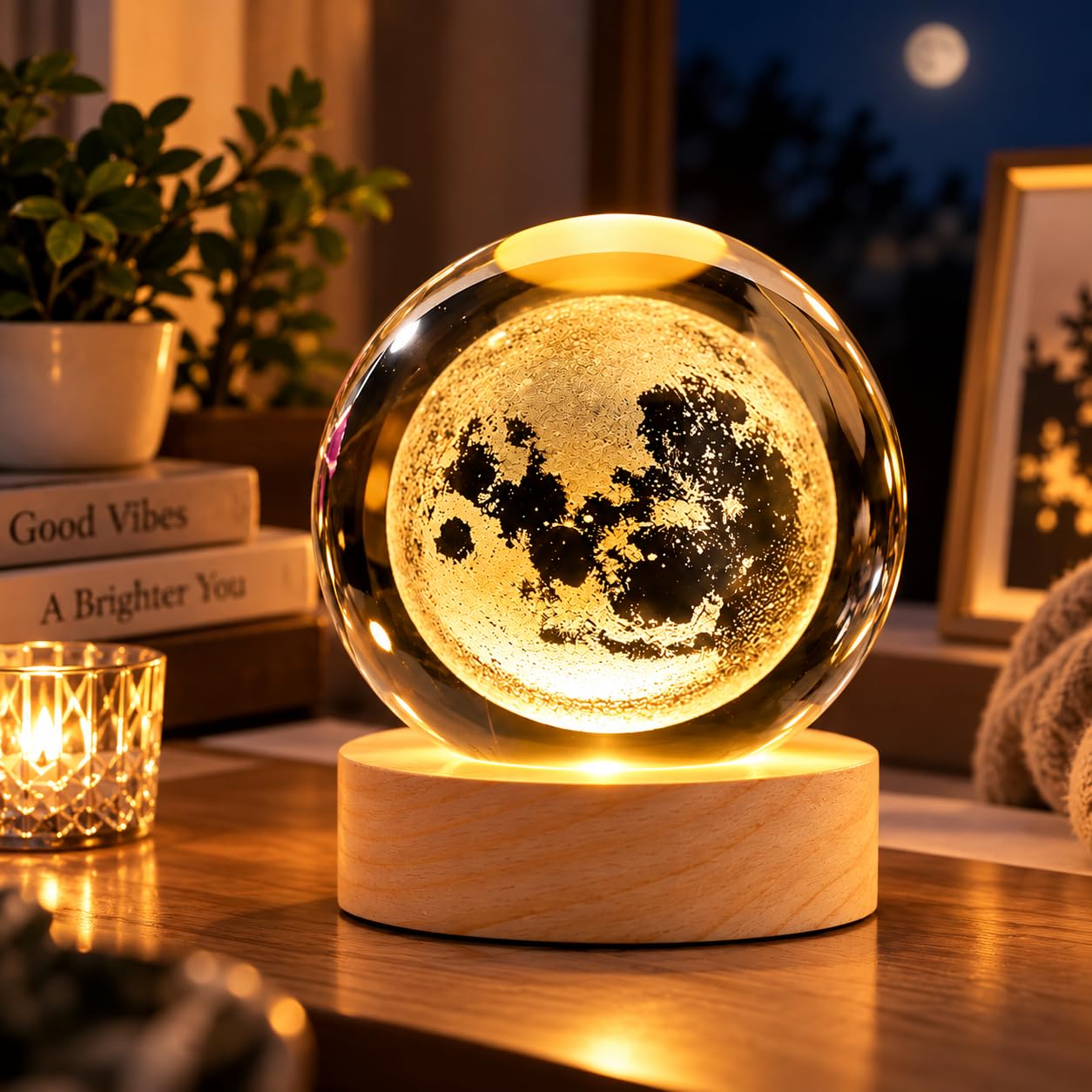 Happy Birthday Crystal Ball Lamp - USB LED Night Light -18 Happy Birthday Crystal Ball Lamp - USB LED Night Light -18