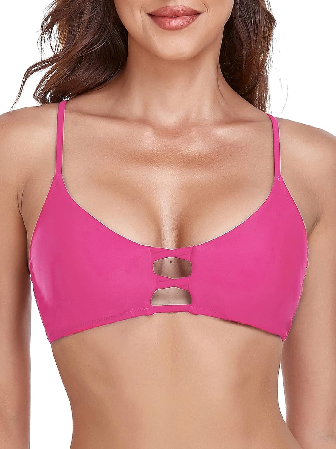 RELLECIGA Women's Strappy Bikini Top