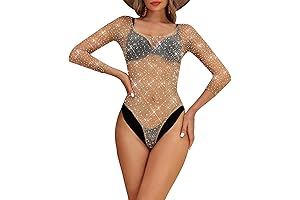 Sparkling Thong Bodysuit: Elevate Your Nights with Shimmering Elegance