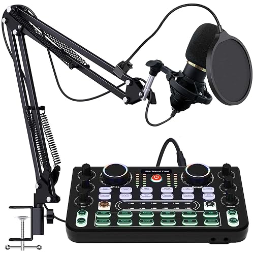 Pack d'équipement pour podcast Rubehoow avec interface audio, mixer DJ