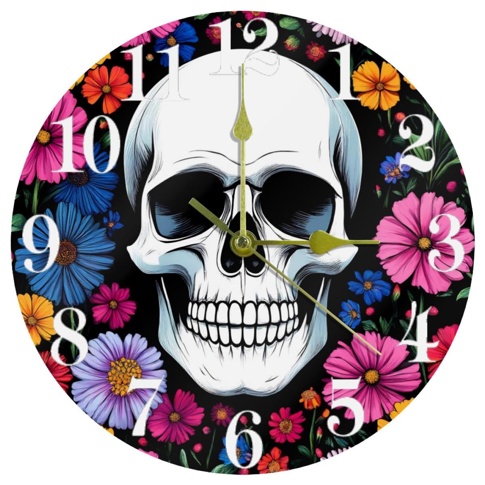 Horloge murale ronde à quartz pour décorer le salon, la cuisine ou le bureau