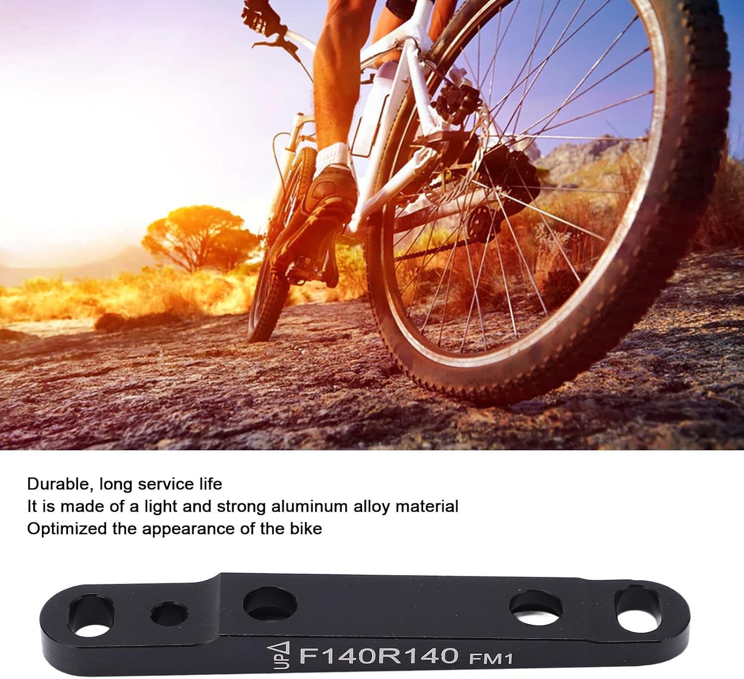 Flat Mount Disc Brake Adapter, 140mm/160mm Front/Rear Bicycle Flat Caliper to Flat Mount Disc Brake Mount Adapter Bicycle Accessory