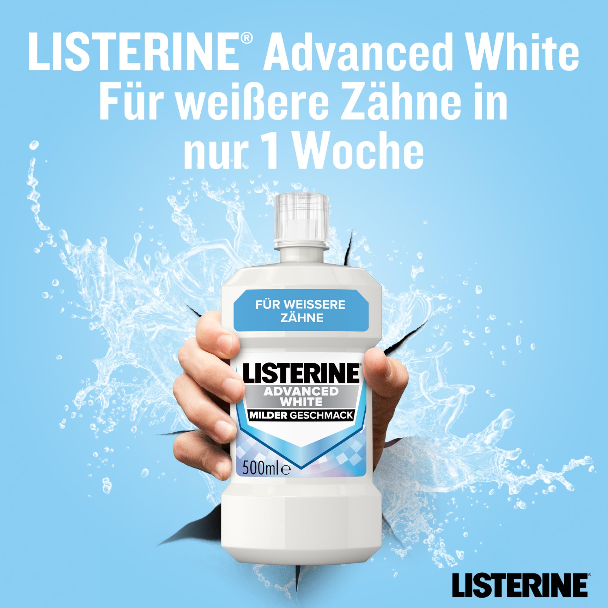 Listerine Advanced White Płyn do Płukania Jamy Ustnej, 500 ml