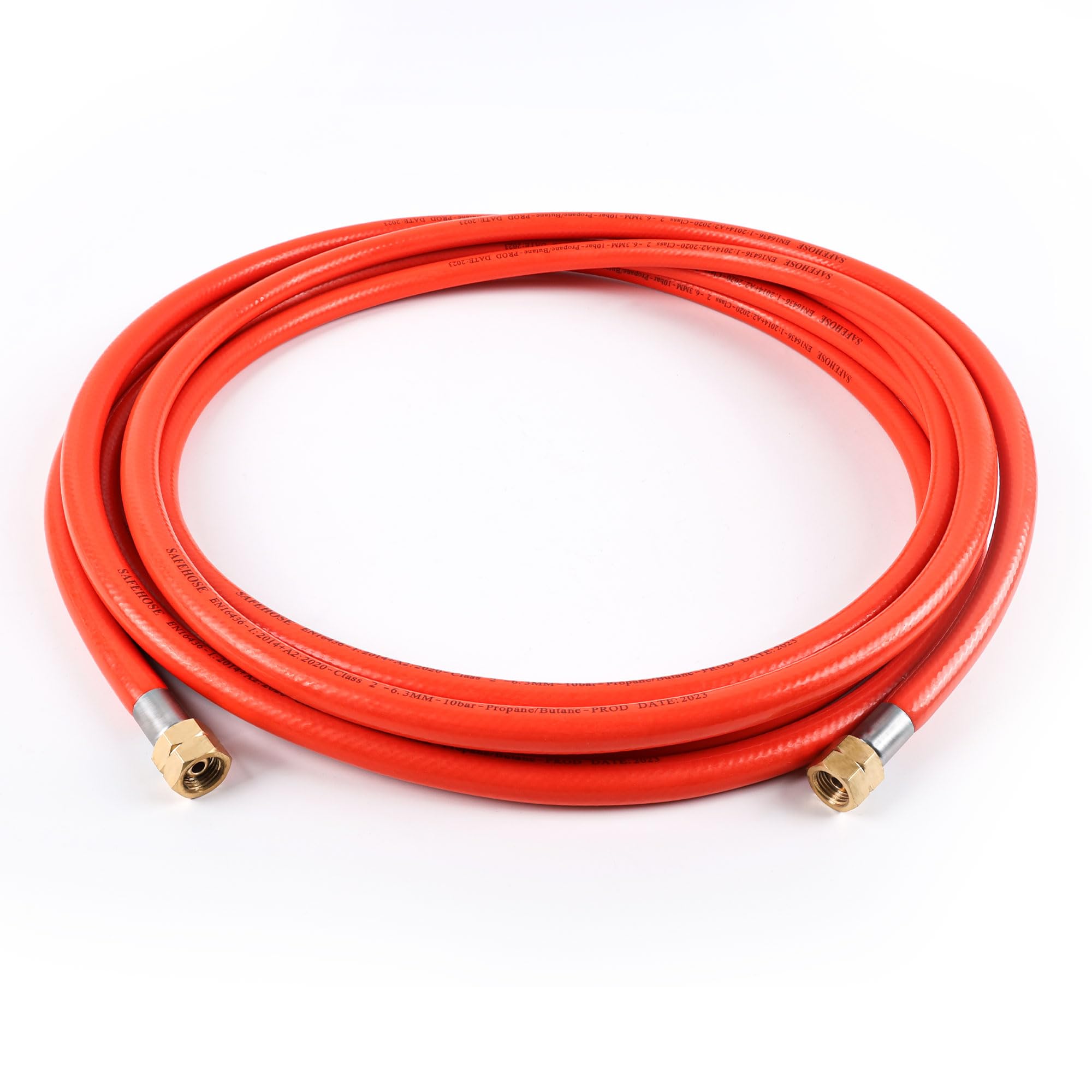 Tuyau de gaz 500 cm, tuyau de gaz propane 2 x 1/4" filetage à gauche (5 m)