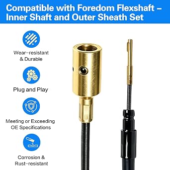 Foredom フレックスシャフト 39インチ S-93シャフト&S-77シースキット フレキシブルロータリーツール交換部品 Foredom SR TX L S R CCシリーズ&ドレメルフレックスツール、ロータリーアクセサリー&パーツに対応