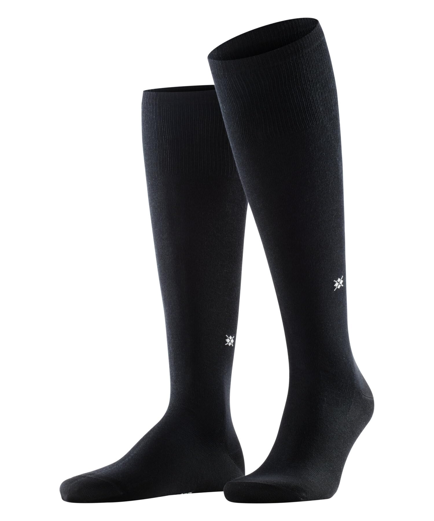 Burlington Men's Black 3000 Dublin M Kh Cotton Long Plain 1 Pair Knee-High Socks, 6.5-11
