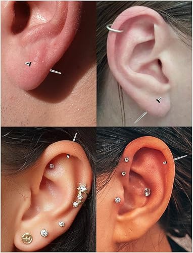 Miniatura 3 de Vsnnsns 14G 12G 10G 8G 6G 4G 2G 0G 00G 316L - Kit de estiramiento de acero inoxidable quirúrgico 316L, pasador de inserción para oreja, nariz,