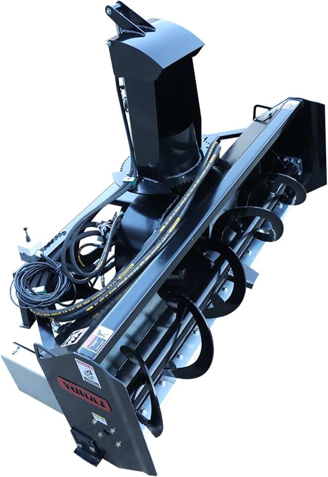 72" Skid Steer Mounted Snow Blower Attachment, Direct Drive