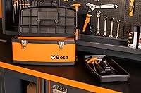 Vista 4 de Beta C41H Two-Module Rolling Metal Tool Chest, Detachable Metal Tool Box, Telescopic Handles, Orange