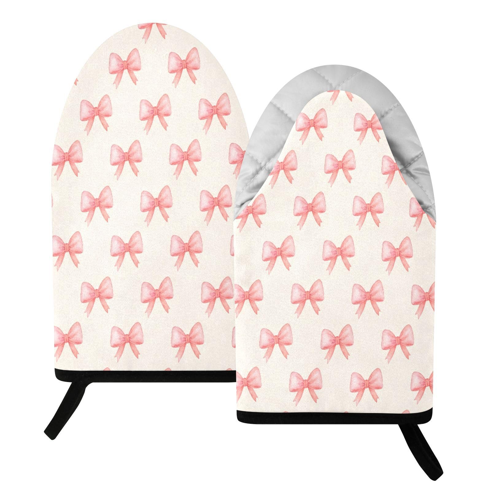 BURSTDDY Bows Oven Mitt,Heat Resistant Kitchen Mitts for Cooking
