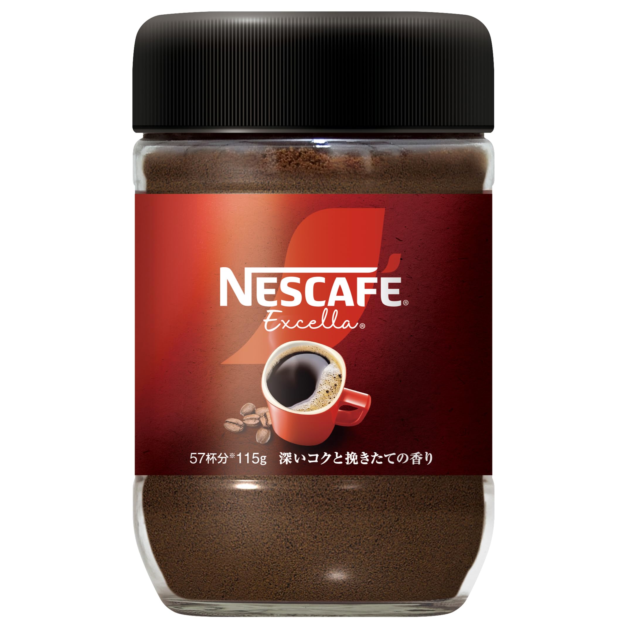 ネスカフェ エクセラ 115g,瓶,57杯分,ブラック,レギュラー ソリュブル コーヒー