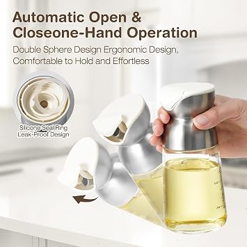 Vucchini Oil Dispenser for Kitchen 9 Ounce Salad Dressing Container