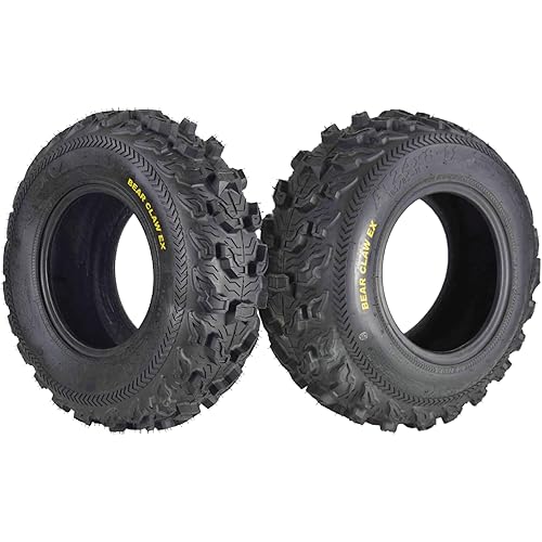 Kenda Bearclaw EX K573-24x8-11 Front Tires for All Terrain (ATV), UTV, and Side by Side (SxS) Vehicles - 6-Ply - Bear Claw EX 24x8x11 (2-Pack)