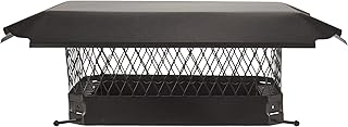 Draft King CBO1216 Bolt On Black Galvanized Steel Single Flue Chimney Cap, 12" x 16"