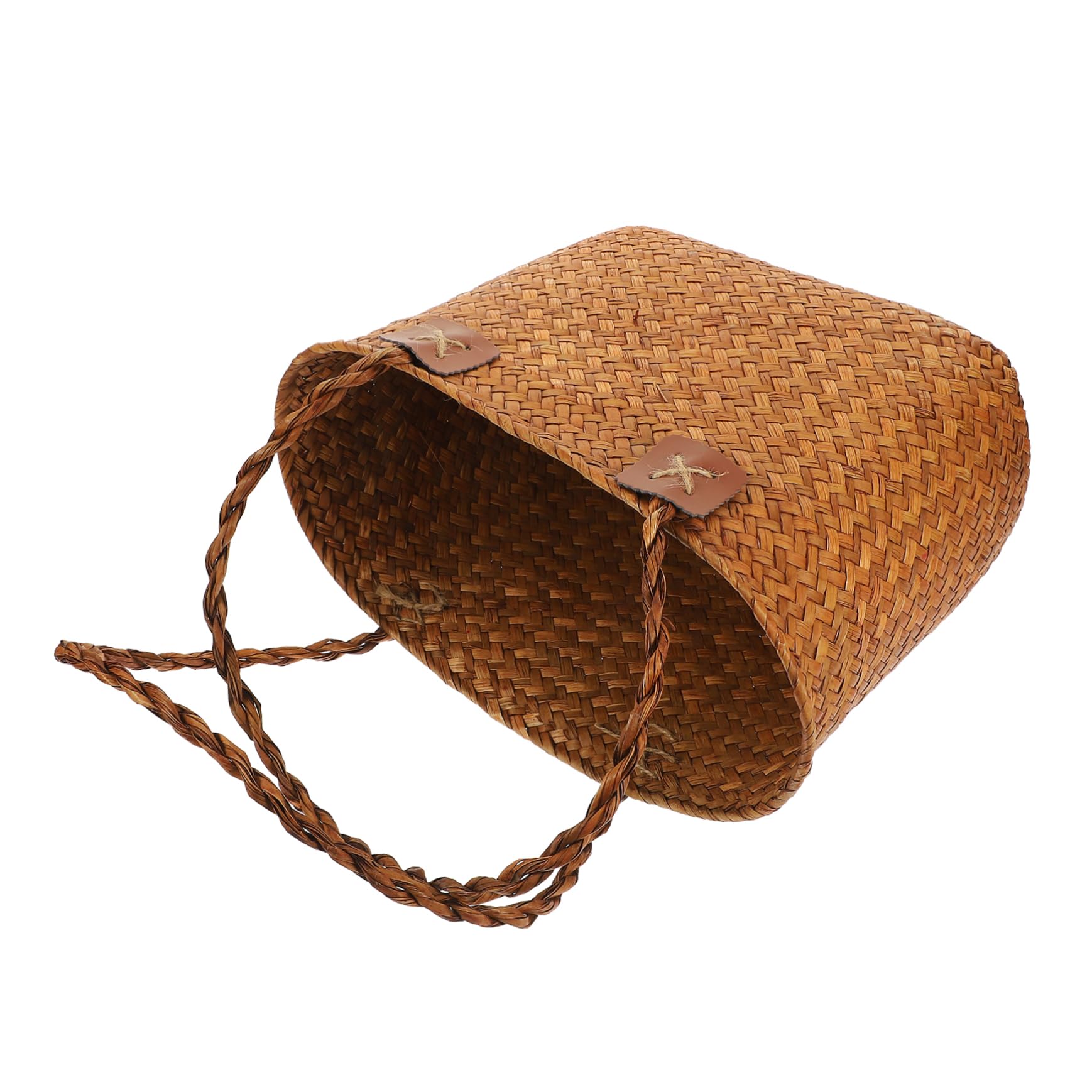 LABRIMP Cesta De Picnic Tejida Mano Asas Cesta De Almacenamiento Excursiones y Decoración Natural El