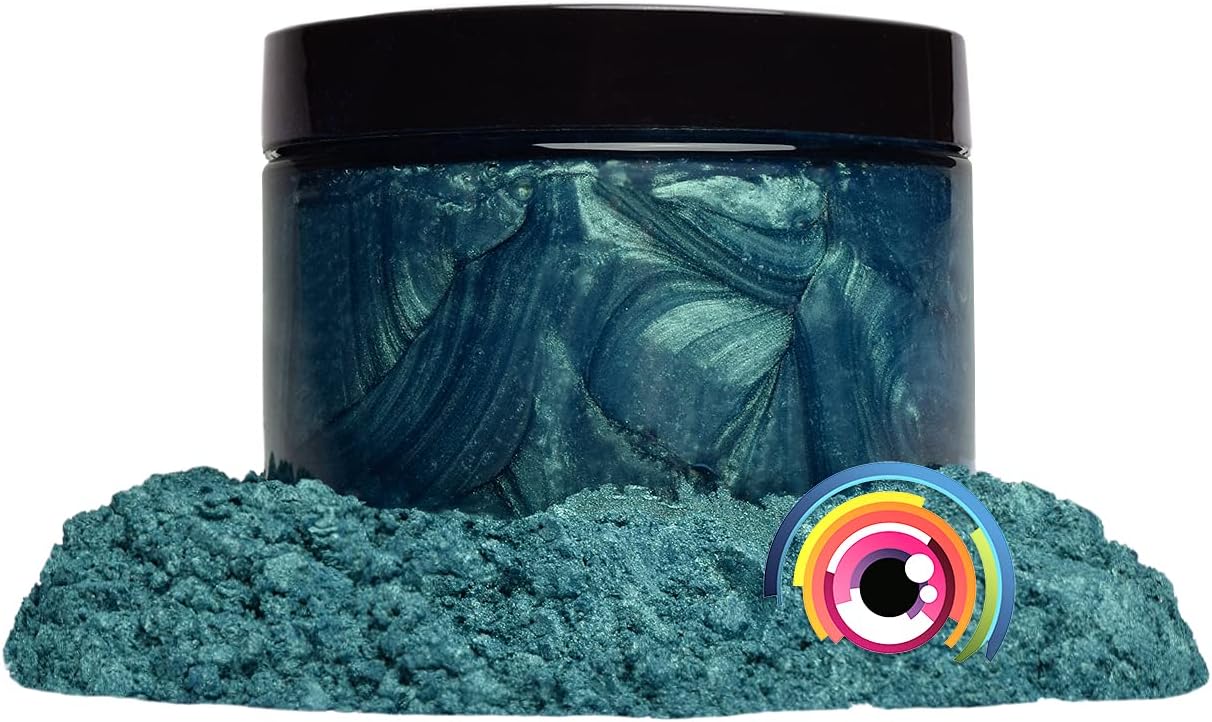 Eye Candy Pigments Premium Mica Powder - Macaw Blue Green (25gr) - for Epoxy, Resin, Soap, Paint, Woodworking, Acrylic Pouring, Bath Bombs, Fishing Lures - DIY Arts and Crafts Additive - Image 3