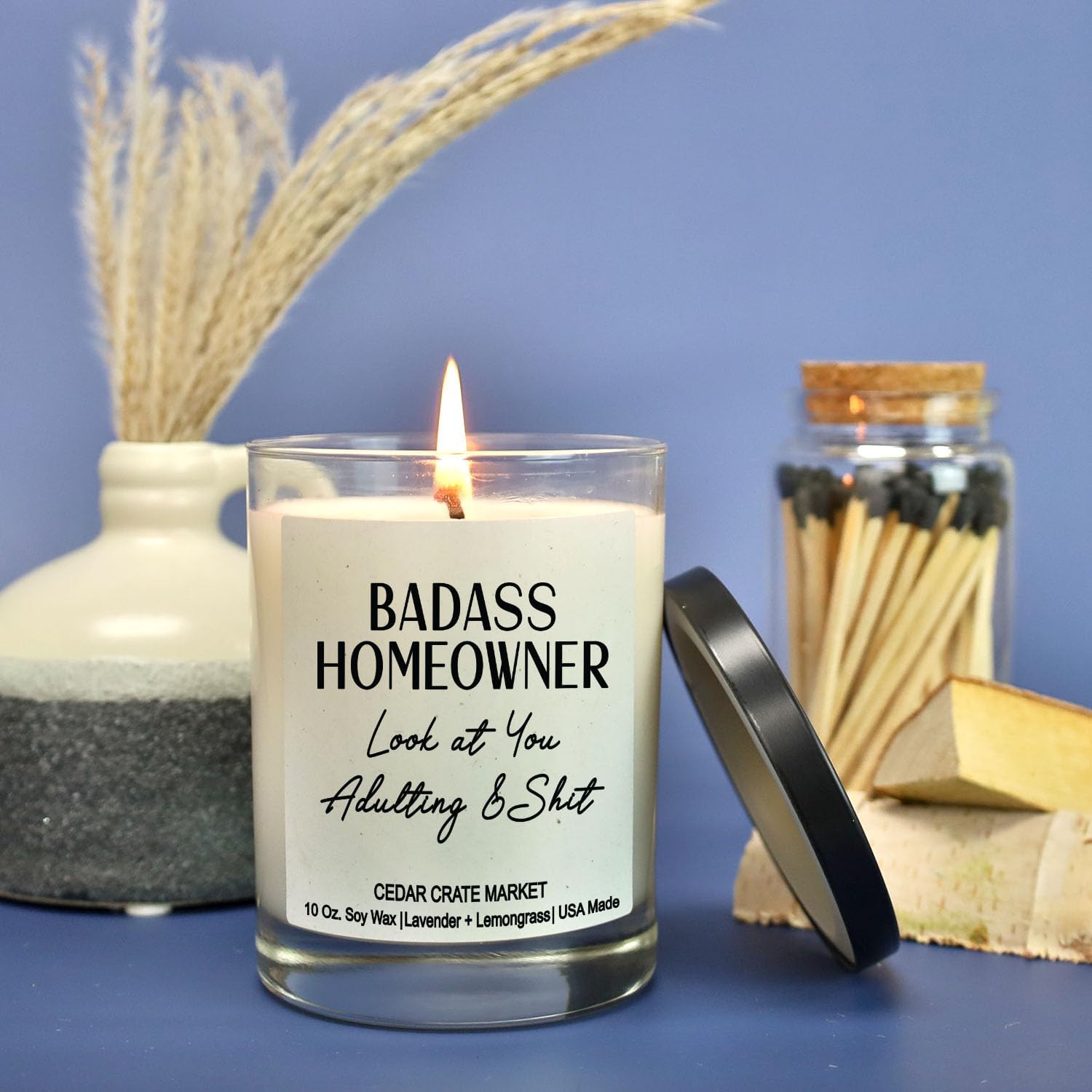 Housewarming Gifts New Home 2025 for Women Men Friends - Funny House Warming Candle, Neighbor Present for Hostess, Welcome, Homeowner, Apartment, Birthday, Moving, Lavender Scented, Made in USA