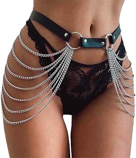 Punk Leather Harness Bra Body Chain Sexy Waist Chains Nightclub Prom Body Chains Fa…